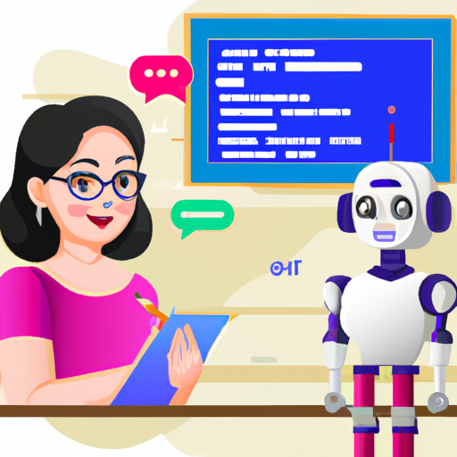 A teacher use a chatbot for writing a test